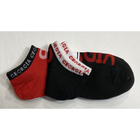 Georgia Bulldogs Socks 2-3Packs Ankle Socks, Women's 9-11, NCAA - Picture 6 of 9